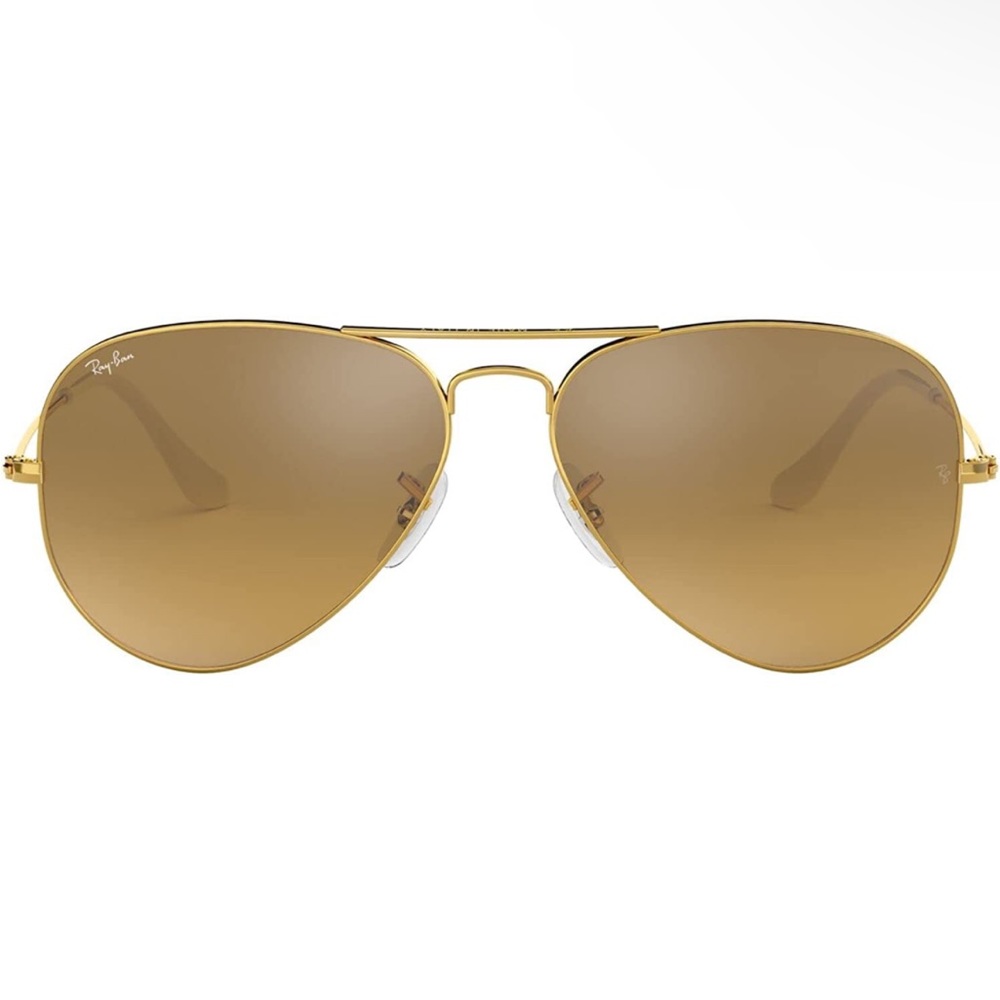 Rayban aviators 55mm gold/brown mirrores gradient grey